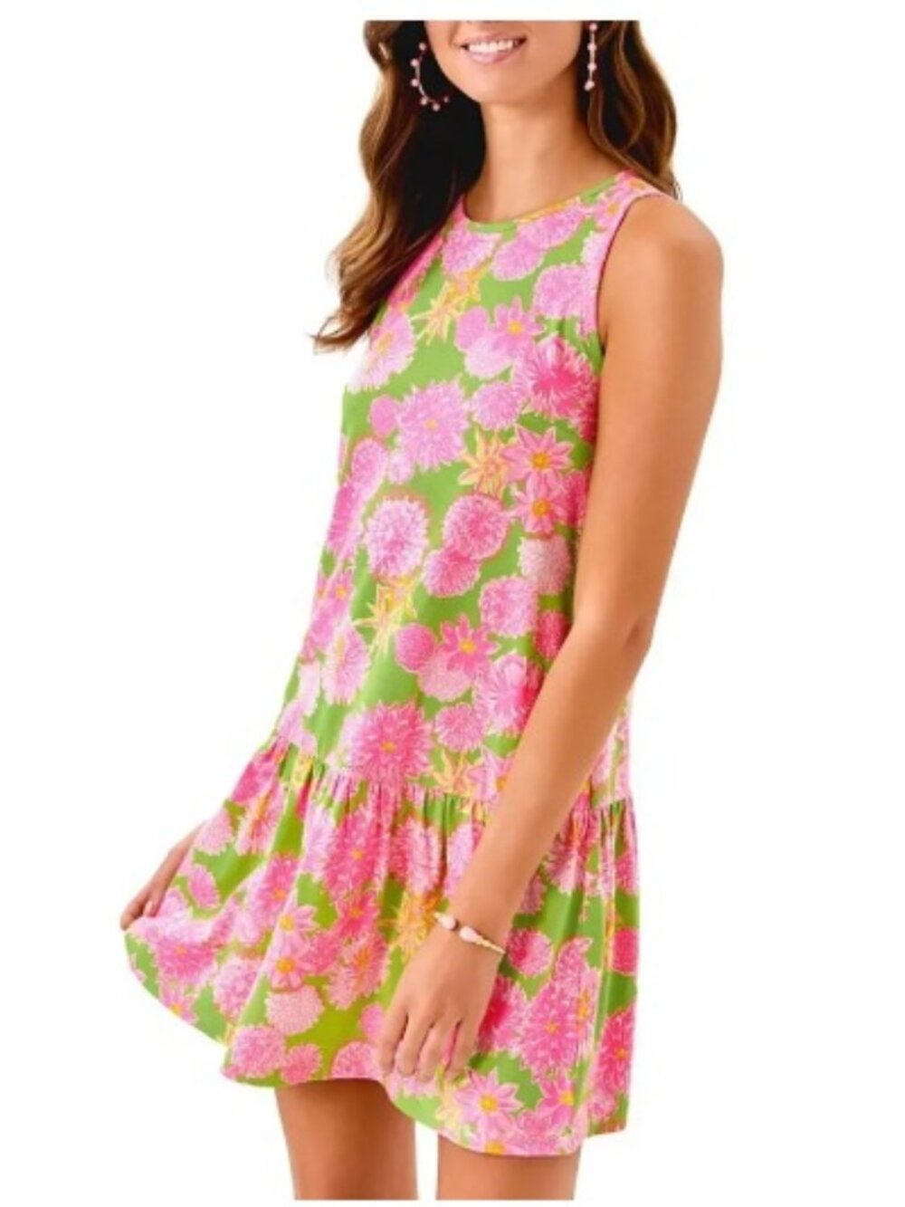 Lilly Pulitzer Dixi Printed Dress, Pistachio Macaron Green & Pink | XS